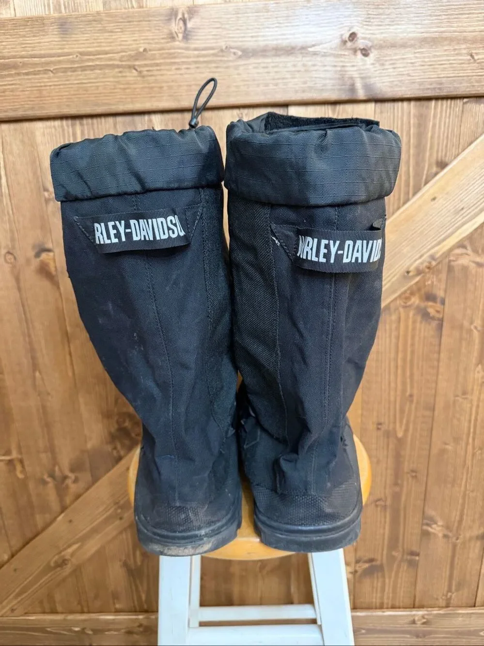 Harley-Davidson Size Large Black Motorcycle Rain Overboots NEOS Waterproof Boot